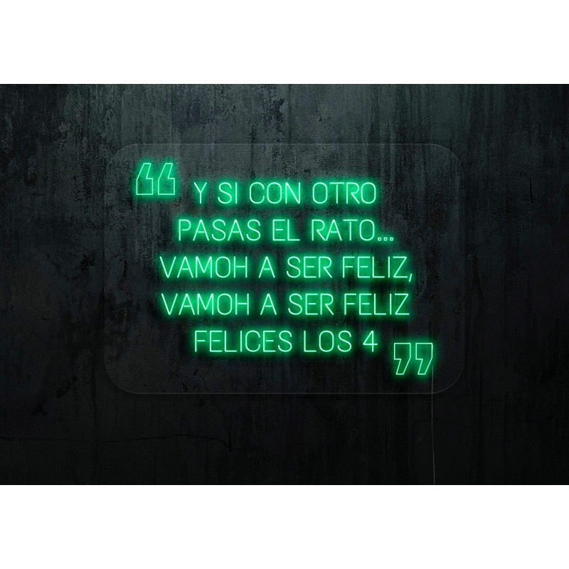 Carteles de Neón Led - Luces de neón "Felices los cuatro"